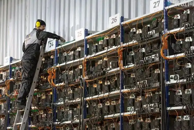 Cryptocurrency mining farm operating at scale under Middle East skies